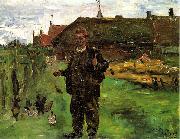 Lovis Corinth Portrat des Malers Paul Baum in Sluis oil